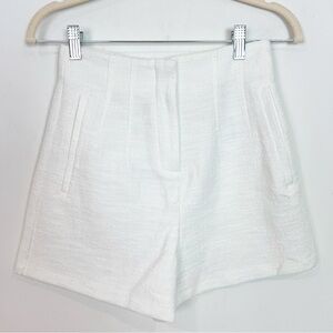 ZARA OFF-WHITE HIGH WAIST 3” INSEAM TWEED SHORTS SZ XS NWT